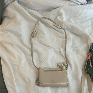 Kate Spade Cream Crossbody Bag with Tassel